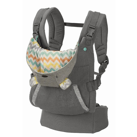 Ergonomic Bear-themed Cotton Baby Shoulder Strap Carrier with Hat Multifunctional Portable Detachable Breathable Baby Carrier
