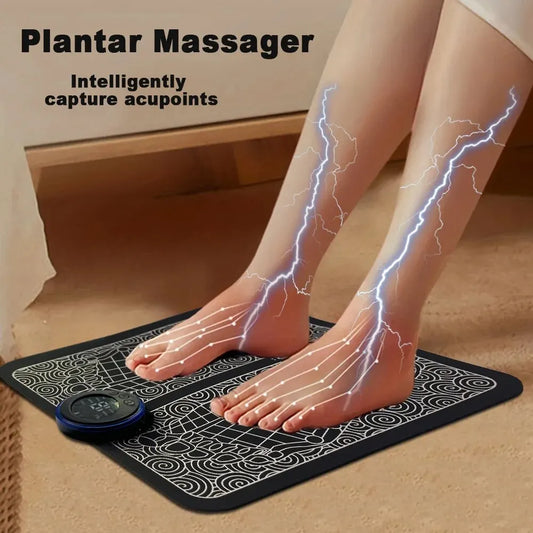 EMS Electric Foot Massager Pad Relief Pain Relax Feet Acupoints Massage Mat Shock